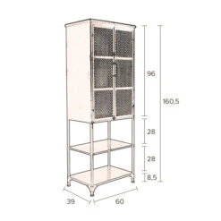 Vintage Wandkast Zwart Metaal -Zuiver Verkoop dutchbone denver hoge zwart metalen wandkast 012