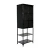 Vintage Wandkast Zwart Metaal -Zuiver Verkoop dutchbone denver hoge zwart metalen wandkast 04
