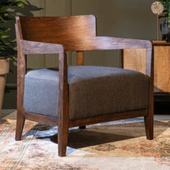 Houten Fauteuil Retro Design