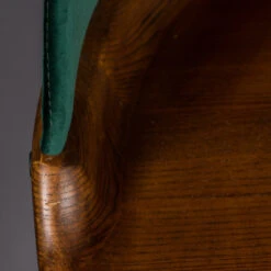 Vintage Bureau Met Groen Fluweel -Zuiver Verkoop dutchbone finn essenhouten bureau 03