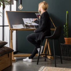 Hoge Leren Barstoel -Zuiver Verkoop dutchbone franky hoge leren barstoel 09