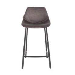 Lage Fluwelen Barstoel -Zuiver Verkoop dutchbone franky lage fluwelen barstoel grijs 03 1