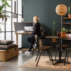 Lage Leren Barstoel -Zuiver Verkoop dutchbone franky lage leren barstoel 06