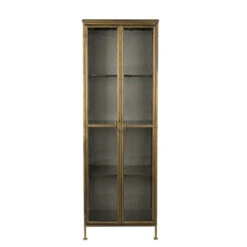 Vitrinekast Antiek Messing 14 Vitrinekast Antiek Messing -Zuiver Verkoop dutchbone gertlush antiek messing vitrinekast 04