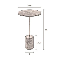 Marmeren Bijzettafel -Zuiver Verkoop dutchbone gunnar marmeren bijzettafel groen 05 1
