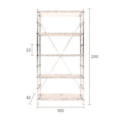 Vurenhouten Open Wandrek -Zuiver Verkoop dutchbone iron vurenhouten open wandrek 10