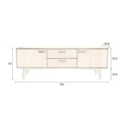 Vintage Tv-meubel Donker Hout -Zuiver Verkoop dutchbone juju bruin houten tv meubel 09