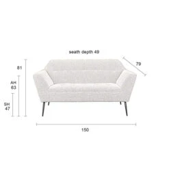 Retro Bankje Boucle -Zuiver Verkoop dutchbone kate retro bankje boucle 08