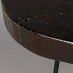 Boomstam Bijzettafel Donkerbruin -Zuiver Verkoop dutchbone kraton boomstam bijzettafel donkerbruin 4