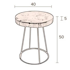 Boomstam Bijzettafel Donkerbruin -Zuiver Verkoop dutchbone kraton boomstam bijzettafel donkerbruin 6
