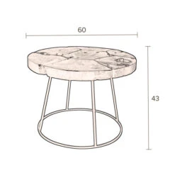 Ronde Salontafel Donker Teakhout -Zuiver Verkoop dutchbone kraton ronde teakhouten salontafel 08