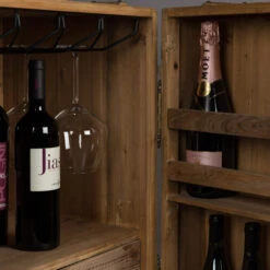 Houten Wijnkast Op Wielen -Zuiver Verkoop dutchbone lico houten wijnkast op wielen 06