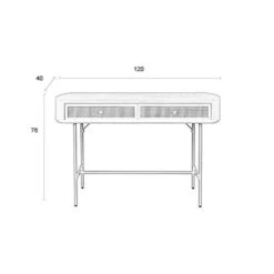 Beige Sidetable Met Rotan -Zuiver Verkoop dutchbone lina houten wandtafeltje walnoot 09