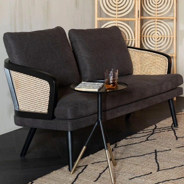 Retro Webbing Bank Met Kussens 5 Retro Webbing Bank Met Kussens - Afbeelding 3