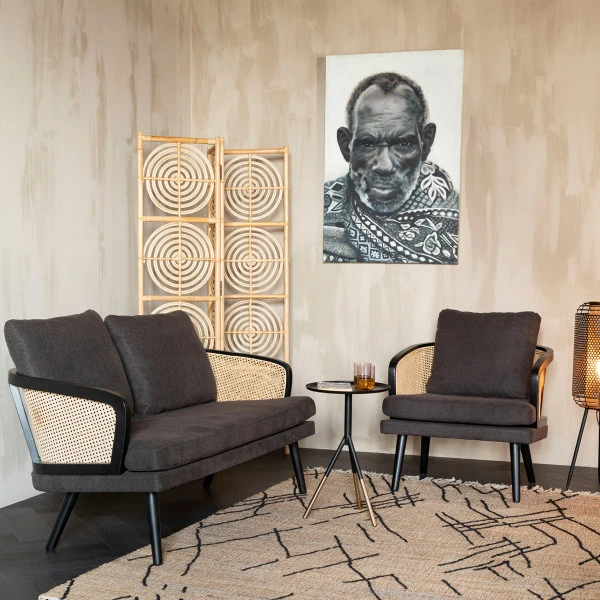 Retro Webbing Bank Met Kussens 6 Retro Webbing Bank Met Kussens - Afbeelding 4