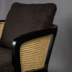 Retro Stoel Rotan Met Kussens -Zuiver Verkoop dutchbone manou retro webbing stoel met kussens 05