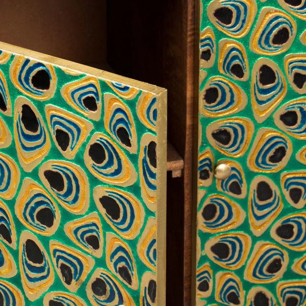 Kleurrijk Dressoir Mangohout 6 Kleurrijk Dressoir Mangohout - Afbeelding 4