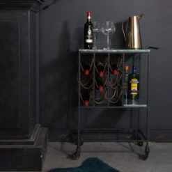 Groen Marmeren Trolley -Zuiver Verkoop dutchbone mil groen marmeren trolley 09