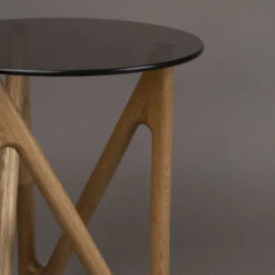 Bijzettafel Hout En Glas -Zuiver Verkoop dutchbone naia bijzettafel hout en glas 03