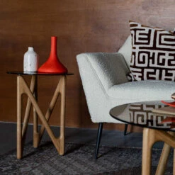 Bijzettafel Hout En Glas -Zuiver Verkoop dutchbone naia bijzettafel hout en glas 06