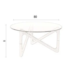 Ronde Salontafel Hout En Glas -Zuiver Verkoop dutchbone naia ronde salontafel hout en glas 07