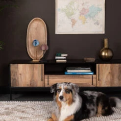 Tv-meubel Design Hout -Zuiver Verkoop dutchbone nairobi massief houten tv meubel 09