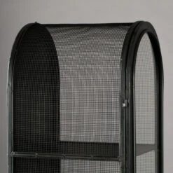 Vitrinekast Ovaal Zwart Staal -Zuiver Verkoop dutchbone oval ovale vitrine zwart metaal 04
