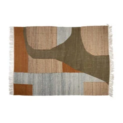 Retro Vloerkleed Groen Bruin