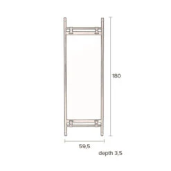 Vintage Leun Spiegel Donker Hout -Zuiver Verkoop dutchbone riva spiegel beukenhout messing 08