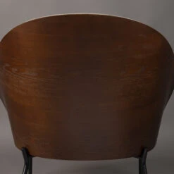 Fauteuil Met Ronde Rug Walnoot Hout -Zuiver Verkoop dutchbone rodin fauteuil met ronde rug walnoot hout 05