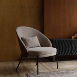 Fauteuil Met Ronde Rug Walnoot Hout