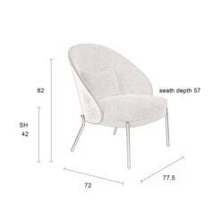 Fauteuil Met Ronde Rug Walnoot Hout -Zuiver Verkoop dutchbone rodin fauteuil met ronde rug walnoot hout 08