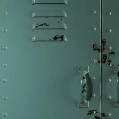 Lockerkast Vintage Blauw -Zuiver Verkoop dutchbone rusty hoge blauwe metalen lockerkast 05