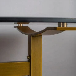 Eettafel Donker Glas Met Messing -Zuiver Verkoop dutchbone sansa eettafel messing met rookglas 7