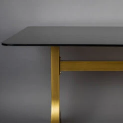 Eettafel Donker Glas Met Messing -Zuiver Verkoop dutchbone sansa eettafel messing met rookglas 8