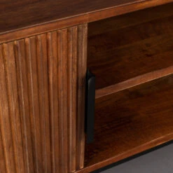 Mangohout Tv-meubel Met Ribbels -Zuiver Verkoop dutchbone saroo mangohouten tv meubel met ribbels 6