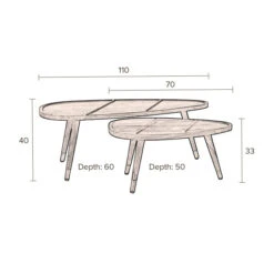Organische Salontafel Sheesham Hout -Zuiver Verkoop dutchbone sham houten koffietafelset sheesham 08