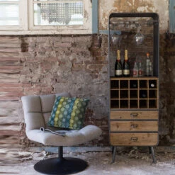 Open Houten Wijnkast -Zuiver Verkoop dutchbone vino open houten wijnkast 07