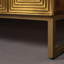 Tv-meubel Mangohout Goud -Zuiver Verkoop dutchbone volan mangohouten dressoir met goud 9