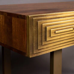 Mangohouten Sidetable Met Goud 16 Mangohouten Sidetable Met Goud -Zuiver Verkoop dutchbone volan mangohouten sidetable met goud 5