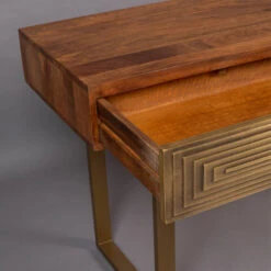 Mangohouten Sidetable Met Goud 18 Mangohouten Sidetable Met Goud -Zuiver Verkoop dutchbone volan mangohouten sidetable met goud 7