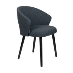 Stoel Met Ronde Rugleuning -Zuiver Verkoop dutchbone waldo stoere eetkamerstoel met ronde rug blauw 01 1