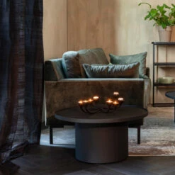 Ronde Salontafel Mat Zwart -Zuiver Verkoop dutchbone winston ronde salontafel mat zwart 01