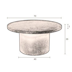 Ronde Salontafel Mat Zwart -Zuiver Verkoop dutchbone winston ronde salontafel mat zwart 08