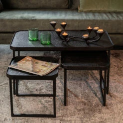 Zwarte Salontafelset Rechthoekig -Zuiver Verkoop dutchbone winston zwarte salontafelset rechthoekig 01