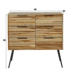 Eigentijdse Ladekast Met 6 Lades -Zuiver Verkoop eigentijdse ladekast met 6 lades teca strip giani 05