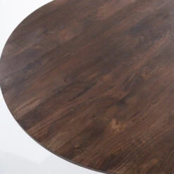 Ronde Eettafel Mangohout 130 Cm -Zuiver Verkoop eleonora aron donkerbruine eettafel rond 130 cm 02 1