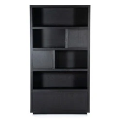 Hoge Kast Zwart Eiken 120 Cm