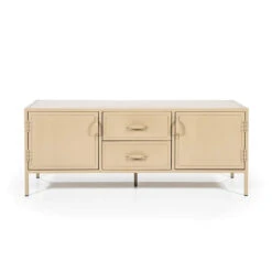 Tv-meubel Zandkleurig Ijzer 140 Cm