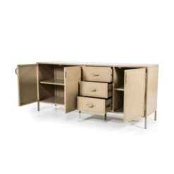 Zandkleur Dressoir Metaal -Zuiver Verkoop eleonora industrial zandkleur dressoir metaal 07
